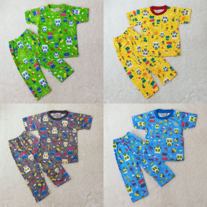 Setelan Anak Umur 1 - 5 Tahun Kaos Oblong Pendek Celana Panjang Halus Bahan Seperti Libby Velvet