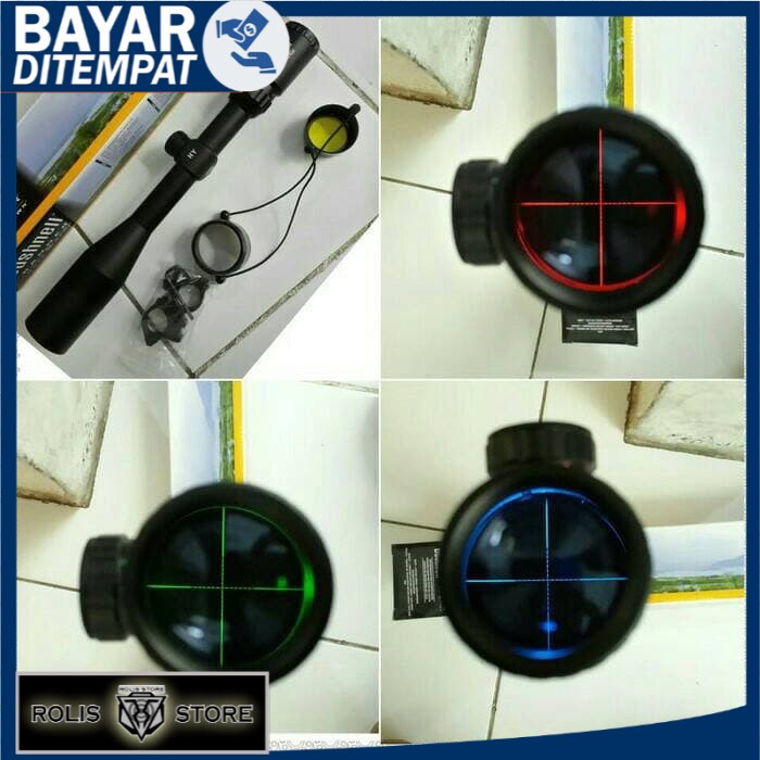 Bisa COD Teropong / Teleskop BUSHNELL 3-9x40 RGB Merah, Biru, Hijau