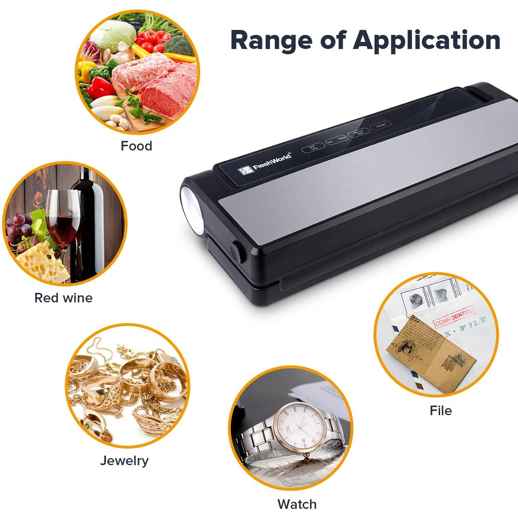 FRESH WORLD TVS-2018 Mesin Vacuum Sealer Komersial Vacum Makanan (Bisa Basah)