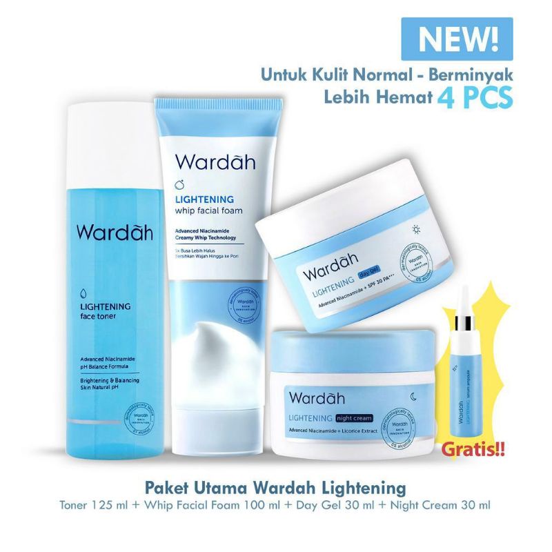 Paket Lengkap Wardah dijamin produk ORI Rahasia Kulit bersih dan Glowing