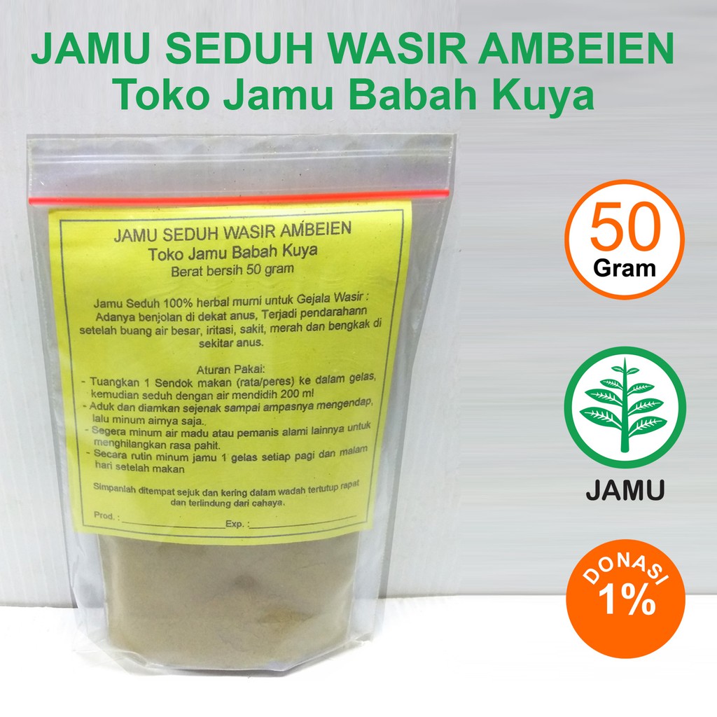 

Ambeien Wasir Toko Jamu Babah Kuya Racikan Seduh Serbuk Herbal Alami