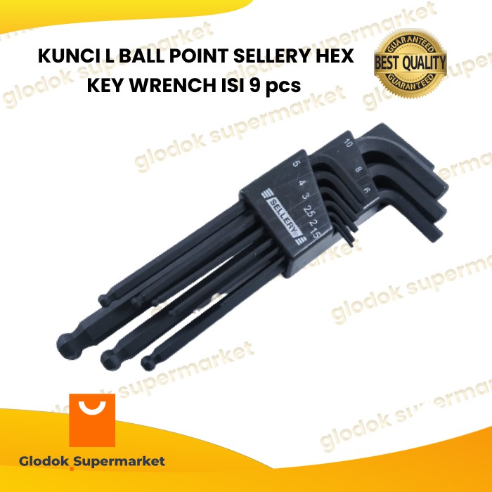 KUNCI L BALL POINT SELLERY HEX KEY WRENCH ISI 9 pcs