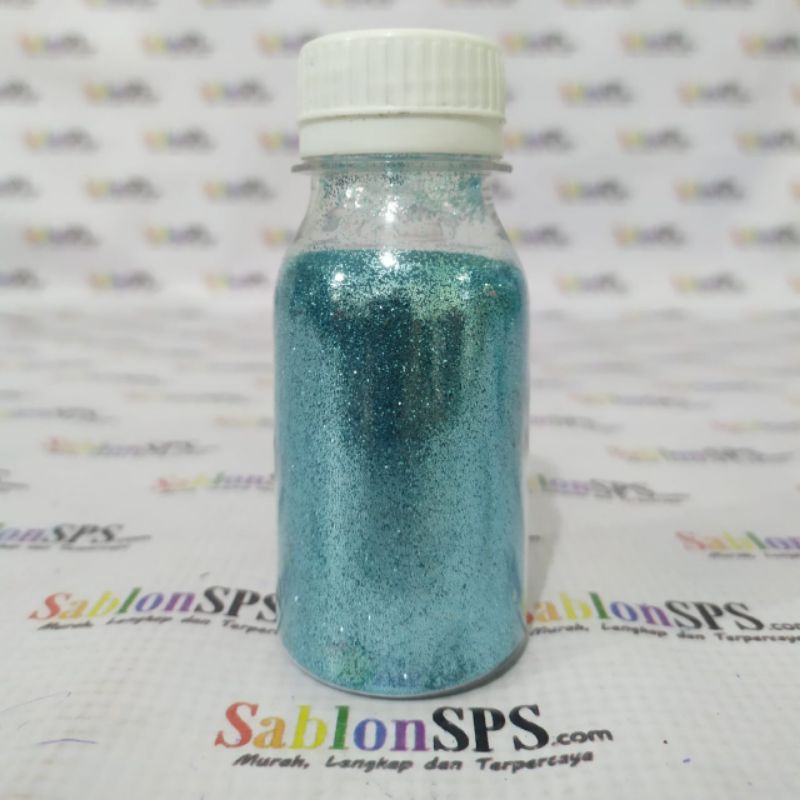 BUBUK GLITER BLUE TOSCA GLITTER POWDER 50gr BOTOL