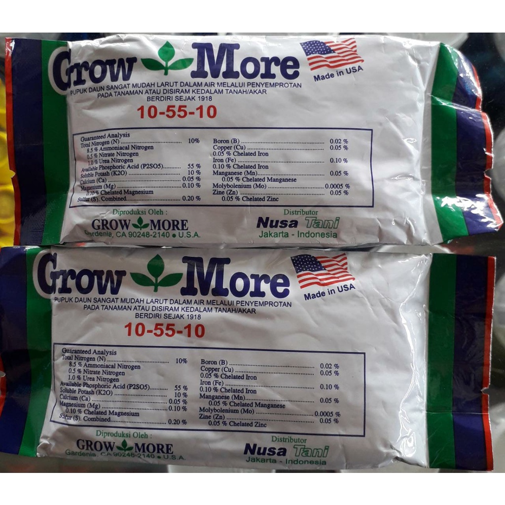 Pupuk NPK GrowMore  10-55-10 100gr