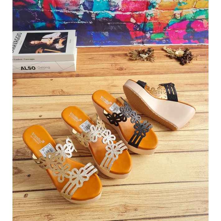 ABBUSHOES Ph 18 wedges laser sol karet febby 7cm