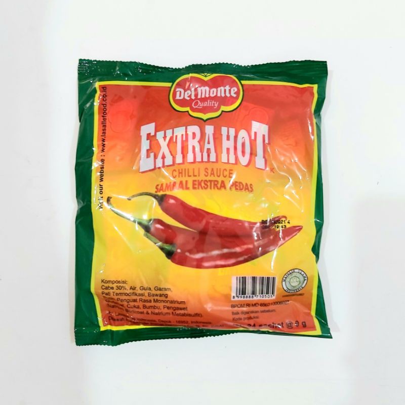 Del Monte Saus Sambal Extra Hot 9g x 24 sachet