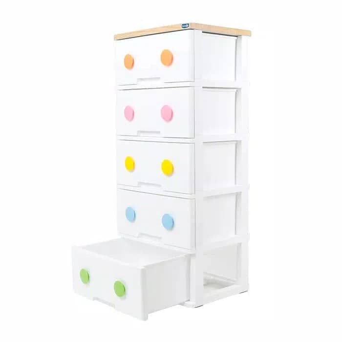 Lemari Plastik Laci 5 Susun / cabinet Rovega Trendy CTR 537