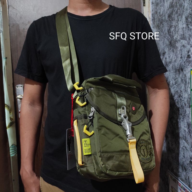 Tas Selempang Army Original Man Sling Bag Impor