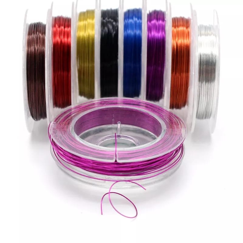 Kawat Tembaga Lentur Warna-Warni (String Cable)Uk 0.38 &amp; 0.45mm Harga/10M