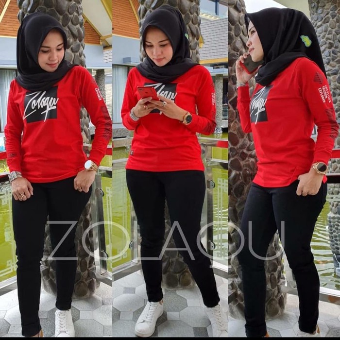 Penawaranspesial kaos zolaqu merah - Merah, M terbaik