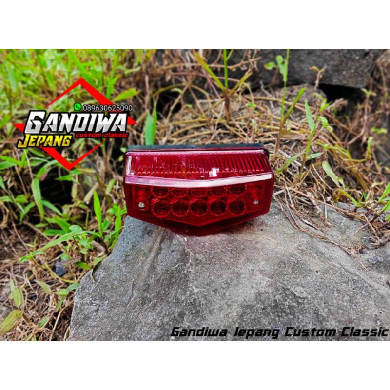 stopan stoplamp LED Yamaha RX king new RX K merek CR7 - lampu belakang motor RX king RX k LED