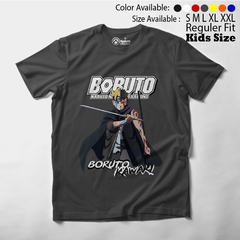 Baju Kaos Atasan Anak Laki-laki Distro Anime Boruto Naruto Next Generations - Boruto X Kawaki