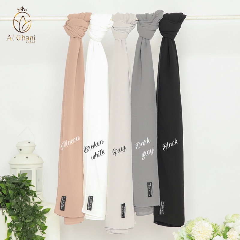 ALGHANI - PASHMINA CERUTY BABYDOLL BASIC SHAWL 2 METER