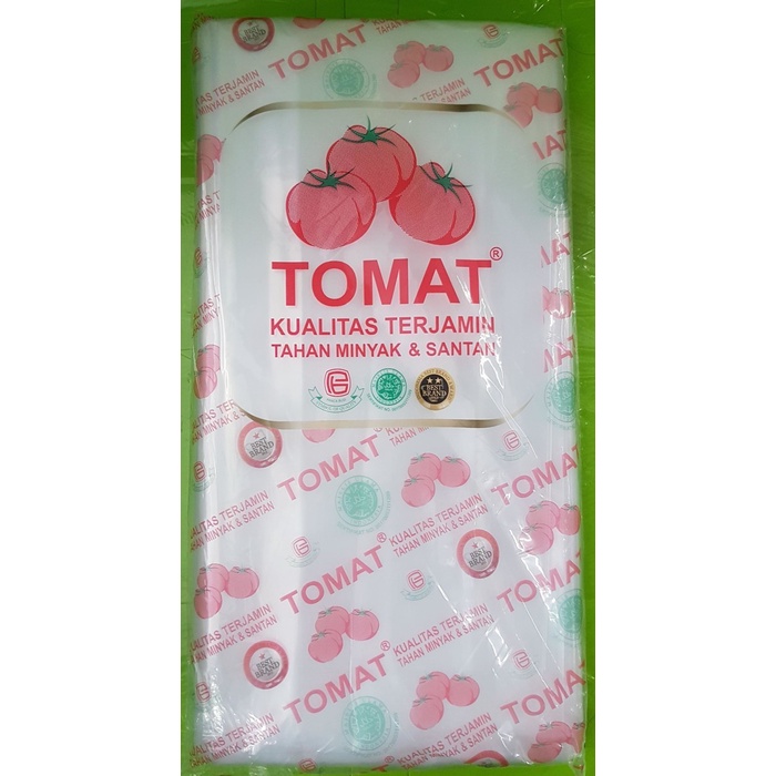 PE Tomat 12x 25 - isi 250 gr - Kantong Plastik Air dan Es (ukuran 1/2 kg)