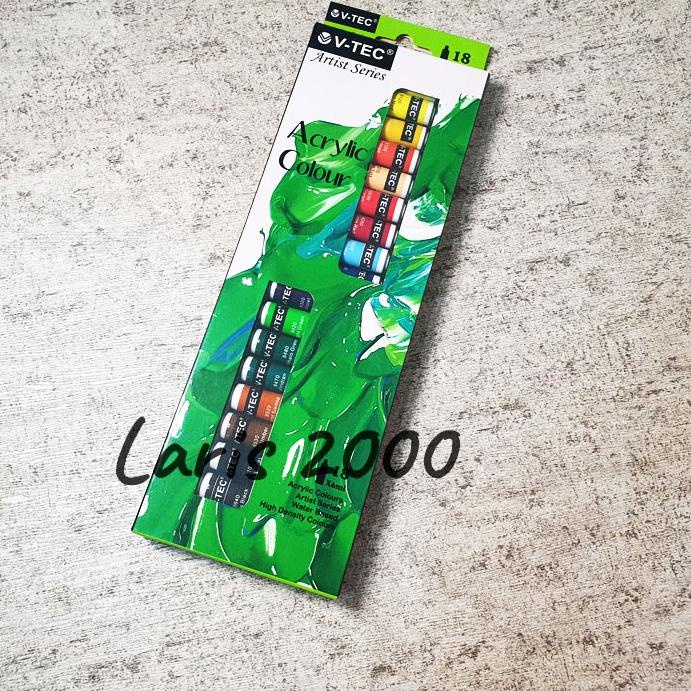 

【READY】 Cat Akrilik / Cat Acrylic Paint Set 18 Warna Vtec terbaik