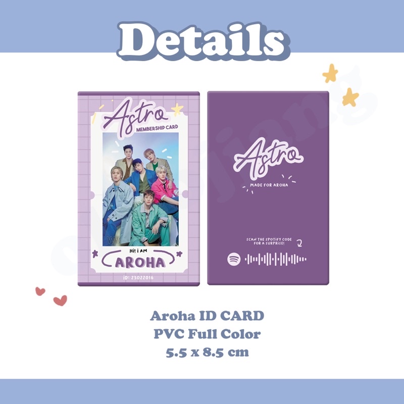 ASTRO ID CARD PHOTOCARD HOLDER BANTEX LANDYARD SET PREMIUM AROHA