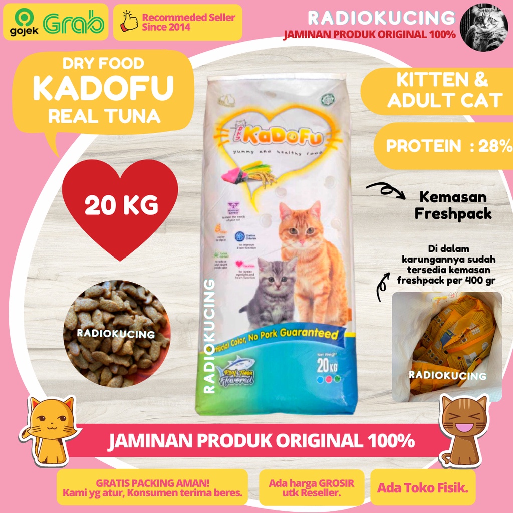 KADOFU Tuna 20 Kg All Stages Makanan Kucing Semua Umur [ JUWIES RADIO KUCING ]