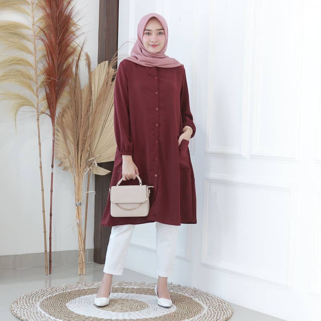 Tunik Wanita Polos Tunik Remaja Tunik Wanita Dewasa Tunik Brukat Tunik Murah Tunik Syari Terbaru A5E