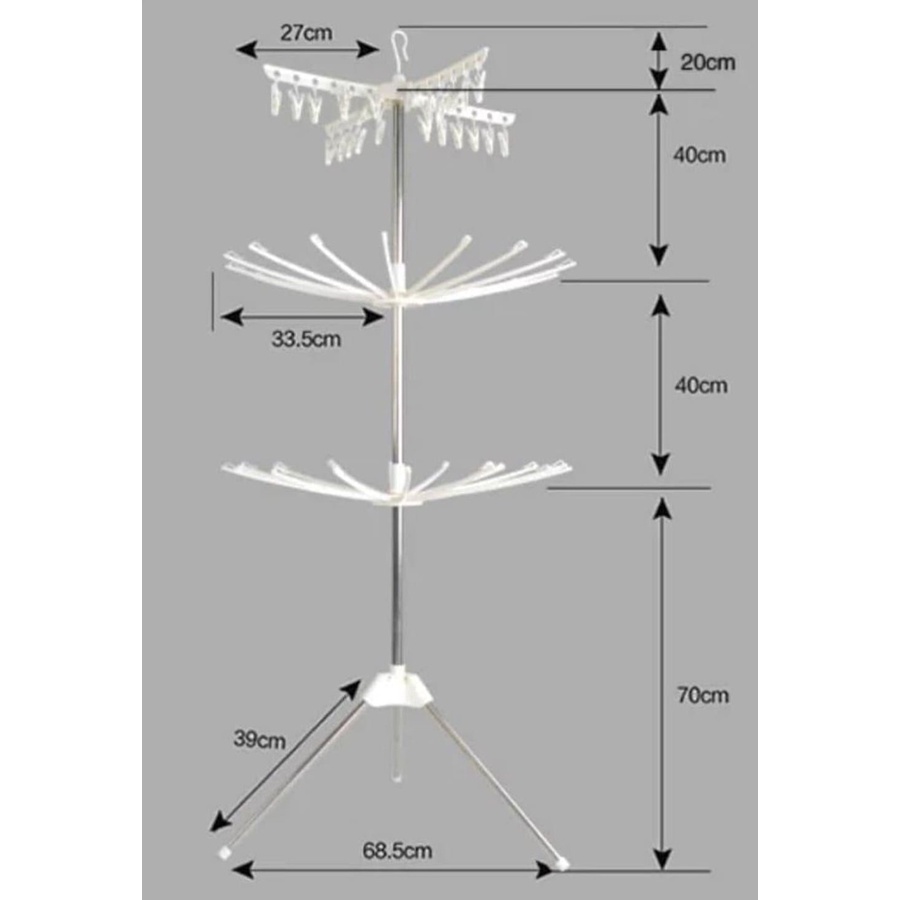 SHENAR-BISA COD Jemuran menara Lipat stanlees steel|Big Foldable Hanger Driying stanlees steel/rak jemuran popok/rak jemuran kaus kaki|jemuran model menara