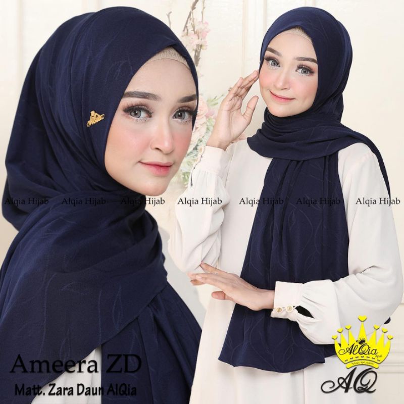 ORIGINAL ALQIA HIJAB-AMEERA ZD/JILBAB PASMINA INSTAN JERSEY/PASTAN ORI