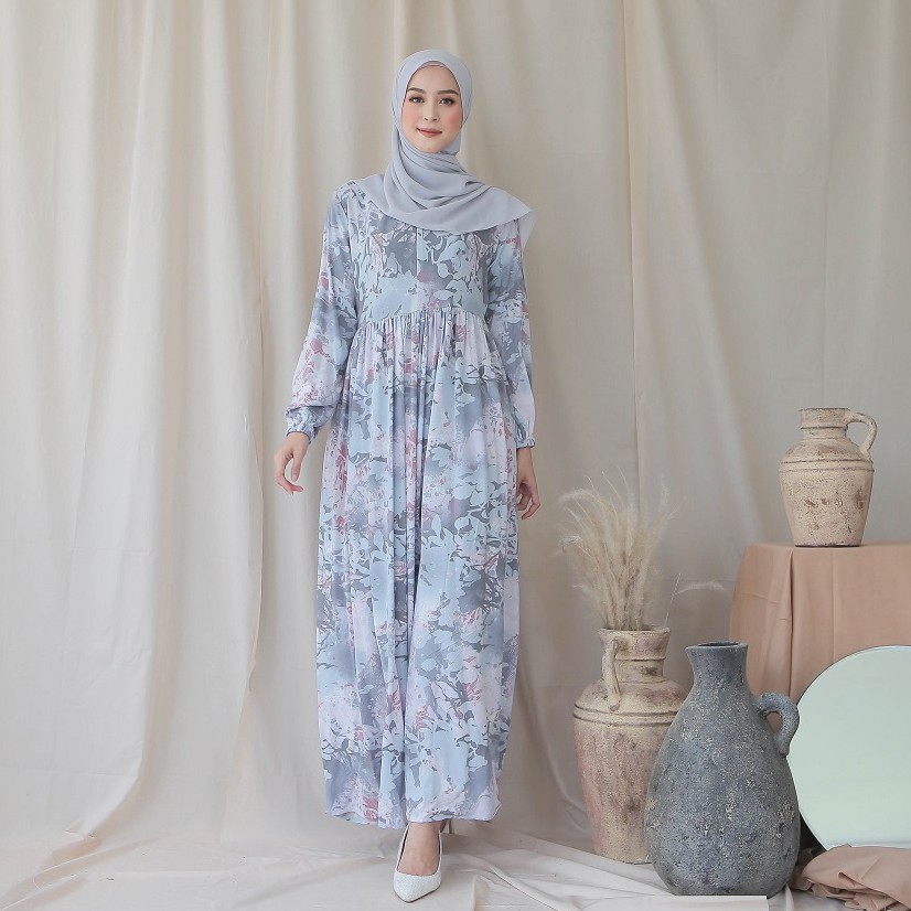 Le Khari  Gamis Rayon Dress Rayon Gamis Busui Dress Busui Homedress Gamis S-Xl Busui Sonia-1