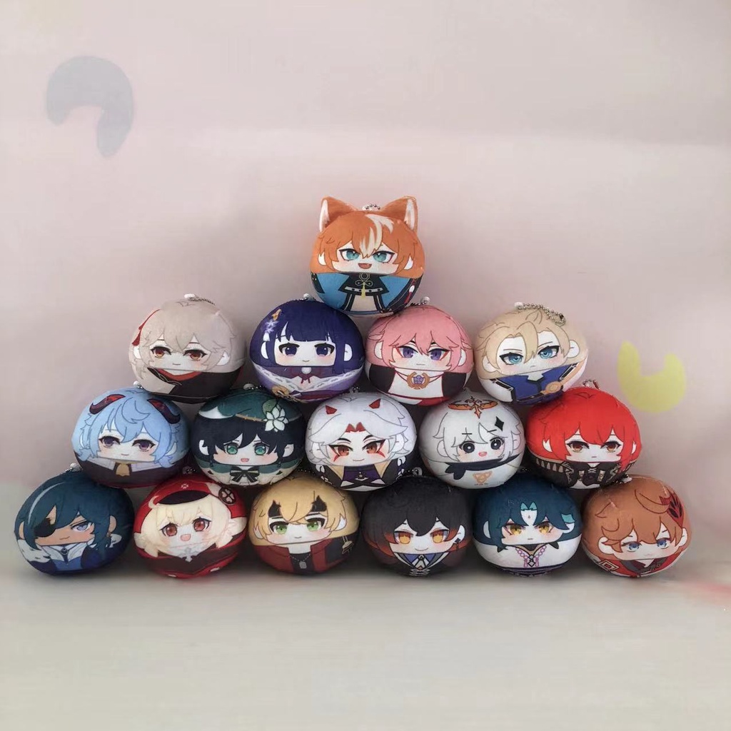 16Styles Cute Genshin Impact Doll Bag Pendant Hutao Yae Miko Kazuha Itto Ganyu Plush Toy Home Decor Game Plushie Cos Props