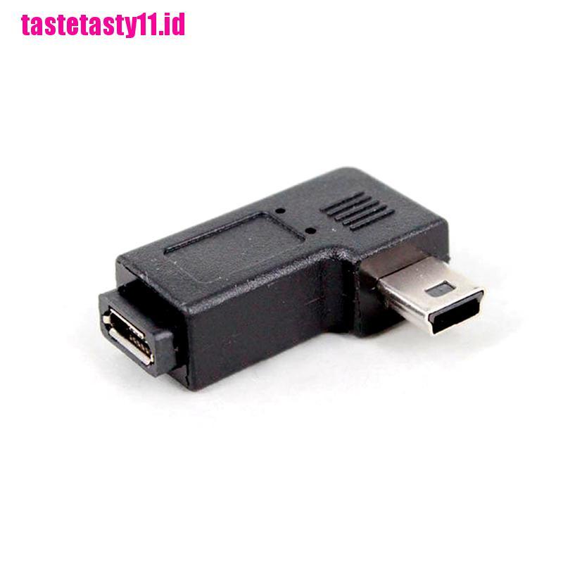 (TTID) Adaptor Converter USB Type A Male Ke Micro USB Female Siku Kanan 90 Derajat