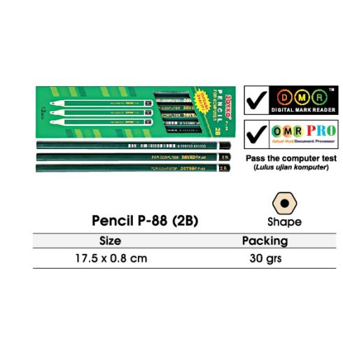 PENSIL JOYKO 2B P-91 FOR COMPUTER 1PCS [SWEETSPACE]