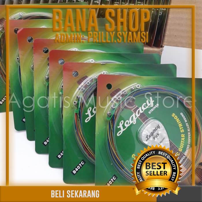 MID SENAR GITAR BEST AKUSTIK LEGACY WARNA B407C ORIGINAL BONUS PICK GG