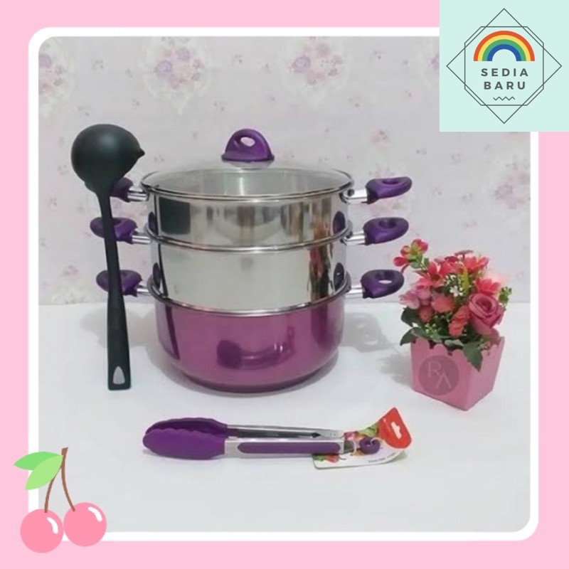 Supra Steamer Panci kukus 3 susun Supra