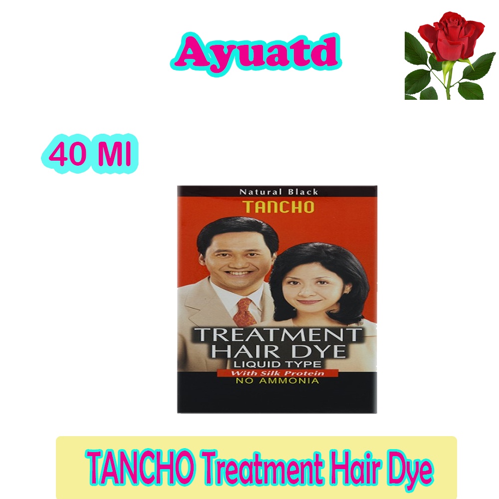 Semir rambut tancho treatment hair dye cair natural hitam 2 x 20 ml