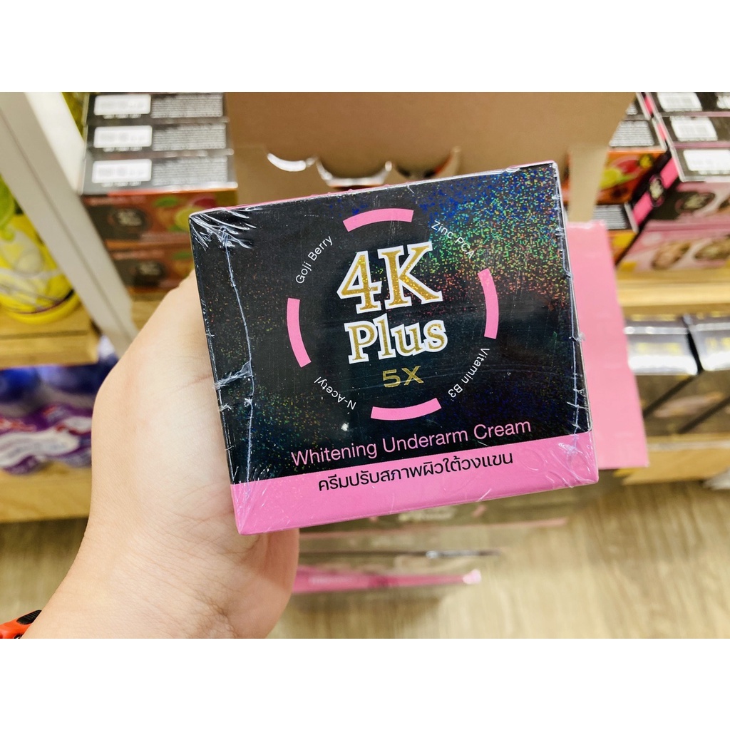 4K PLUS 5X WHITENING UNDERARM CREAM / KRIM 4K / KRIM THAILAND / KRIM KETIAK / PEMUTIH KETIAK / DEODORAN