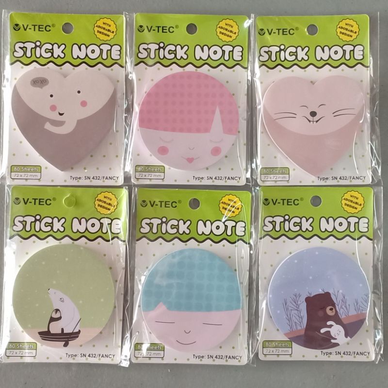 

kertas tempel / memo stick/ sticky notes fancy ( 80 lembar)