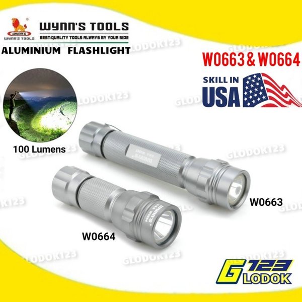 Senter LED Flashlight Aluminium / Senter Tangan