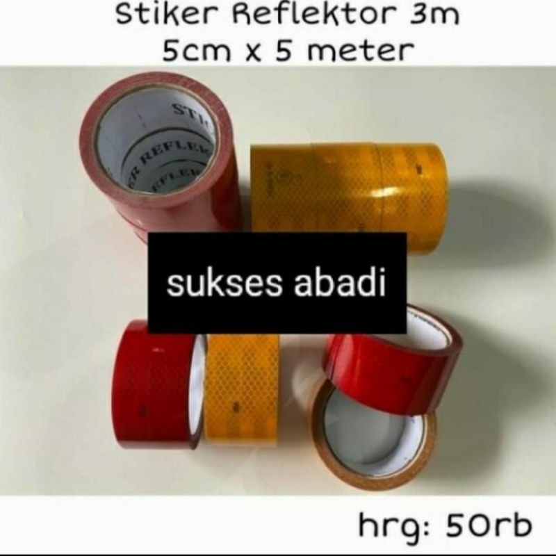 

stiker reflektor 3 m 5cm × 5 meter