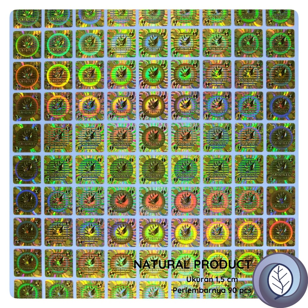 

Stiker Hologram NATURAL PRODUCT ORIGINAL Persegi Gold