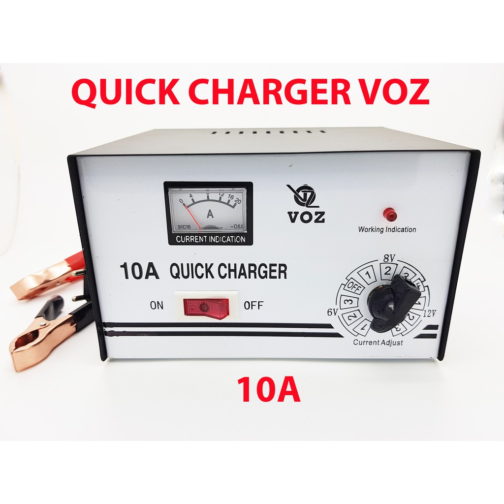 Voz Quick Charger Aki 10A cas aki 12v / battery / accu