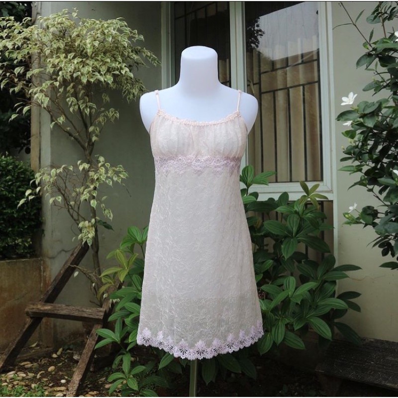 Lingerie Baby Pink Brokat Preloved