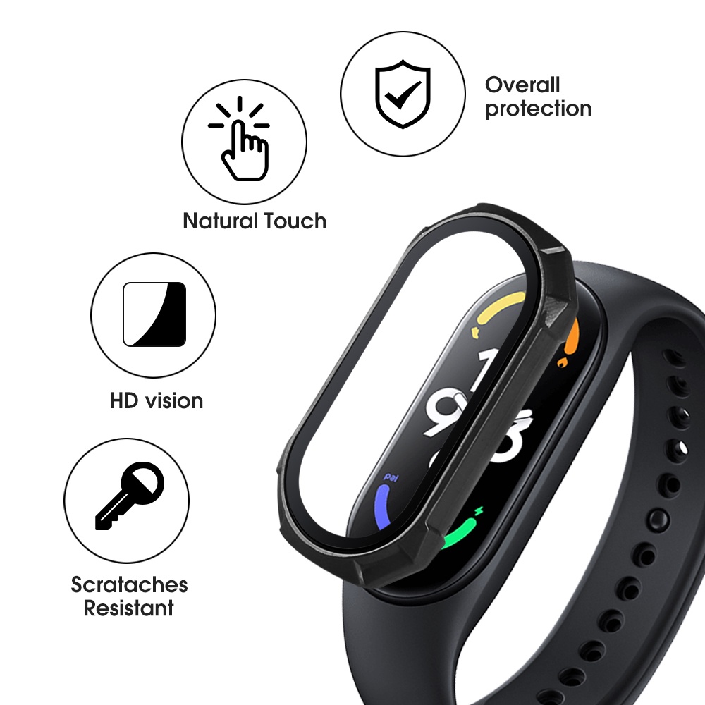 Pelindung Layar Tempered Glass HD PC Transparan Anti Debu / Sidik Jari Untuk Xiaomi Mi Band 7 / 7NFC