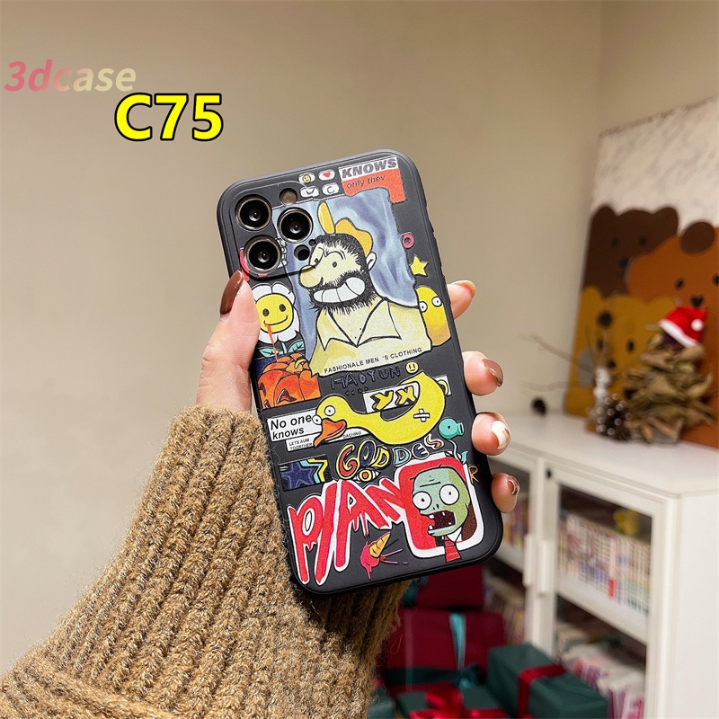 Case Samsung A12 A20S A32 A52 A72 A51 A52S A02S A50 A10S A10 A125 A30 A50S A30S A20 M40S M10 M01S M10S A205 M02S J7 J2 Prime A025 F02S A305 M12 F12 A515F A207F A15 A15S A16 Y20 Y12 Super Cute Fruit Peach doodle Silicone Case