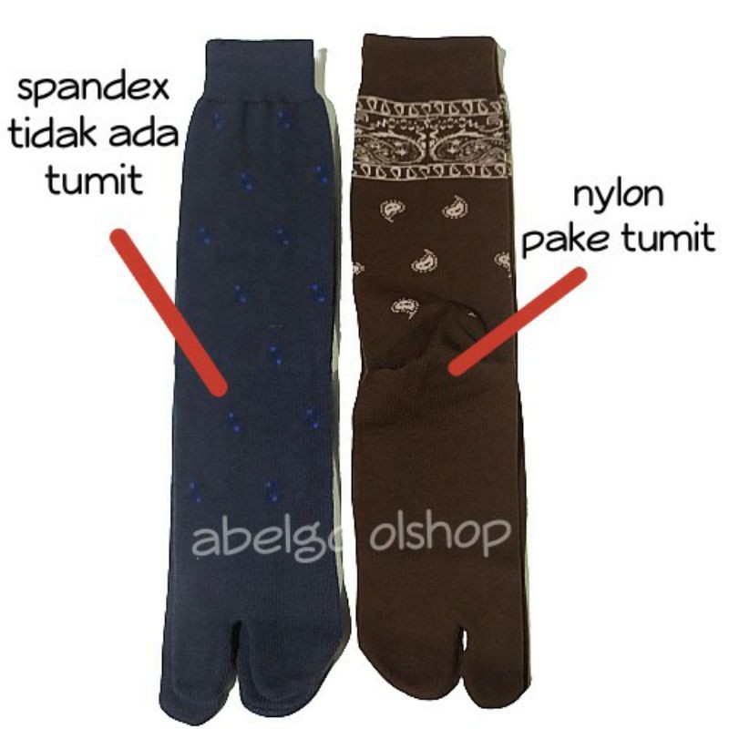 kaos kaki jempol pria panjang motif premium bahan nylon lembut-grosir