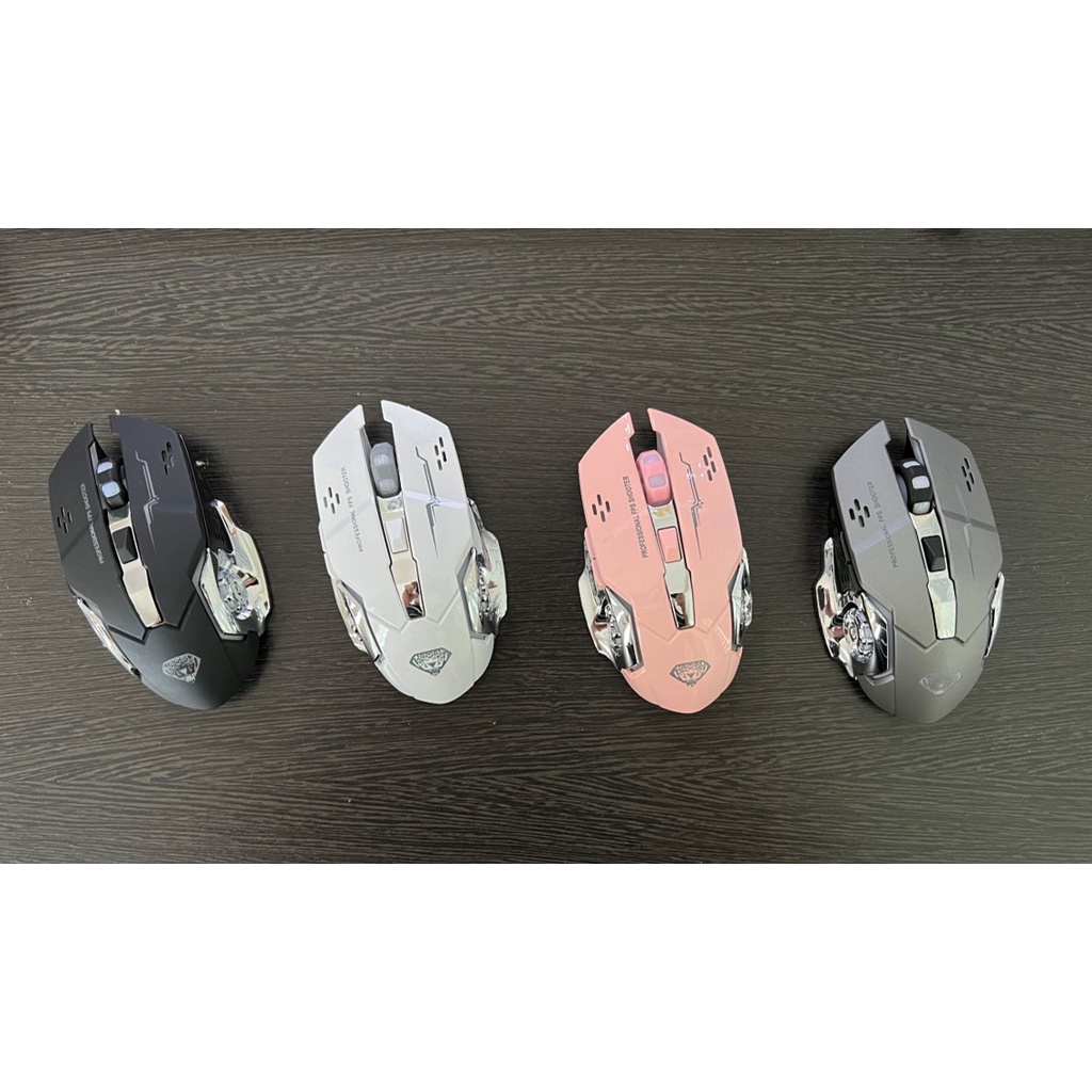 Mouse Gaming Wireless Charging Silent Divipard Q3 7 Color RGB