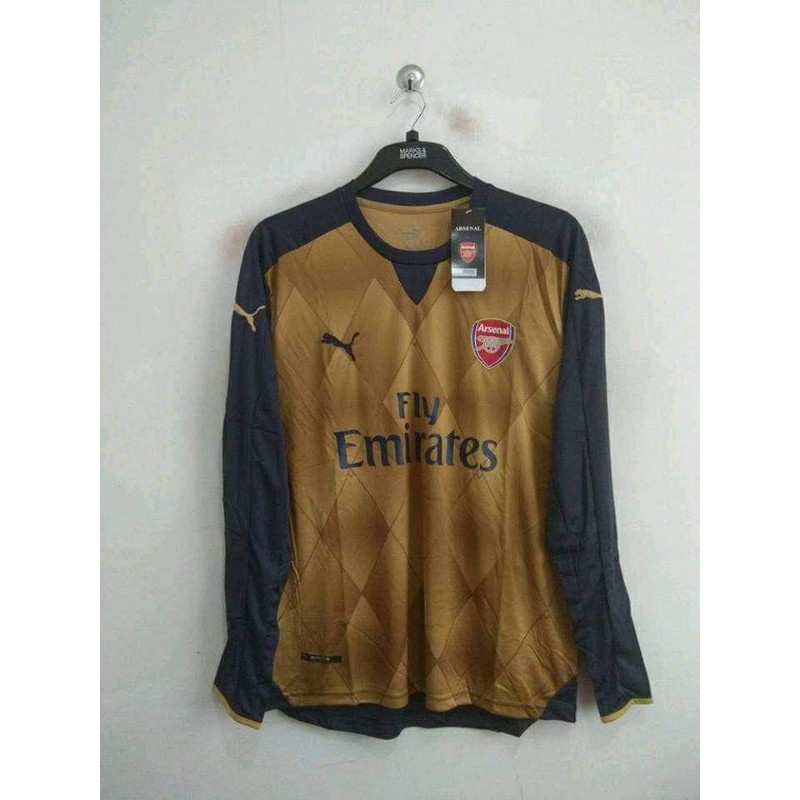 Jersey Arsenal 2015 away lengan panjang