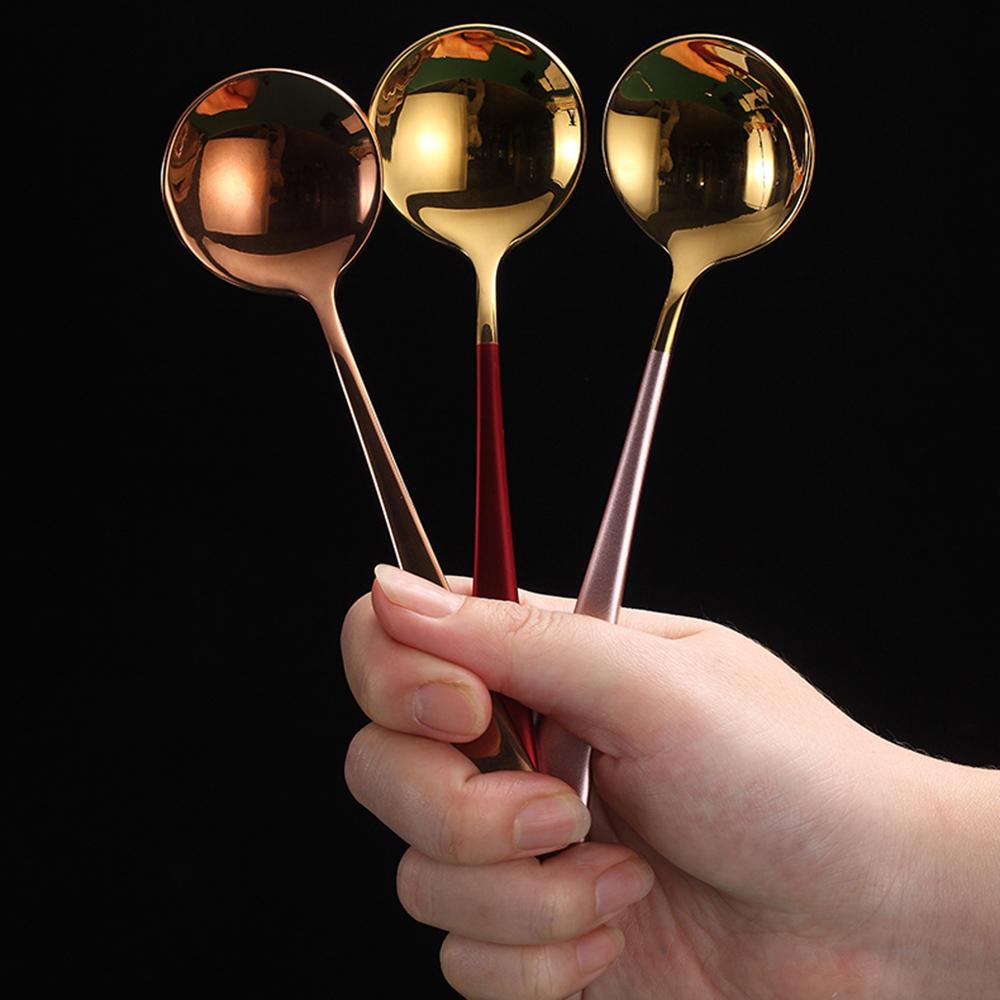 [Elegan] Sendok Alat Minum Gagang Panjang Teh Dapur Kopi Coffee Spoon