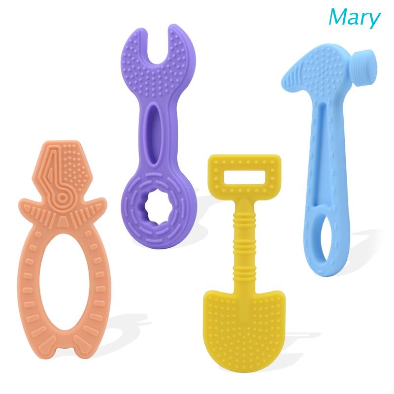Mary 4pcs / Set Mainan Teether Bayi Laki-Laki / Perempuan Bahan Silikon