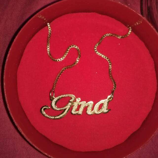 Kalung nama/kalung xuping/kalung lapis emas/kalung custom/perhiadan custom/