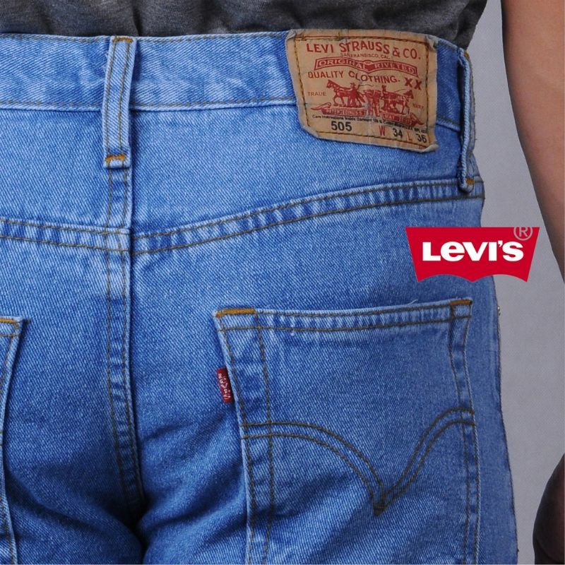 LEVIS_505 Celana Jeans Pria Original Model Standar CELANA JEANS PRIA PANJANG BONUS DOMPET