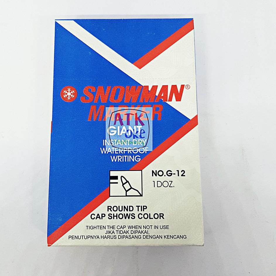 

HITZ 2021 Spidol Snowman Permanent G-12 (tidak bisa dihapus ) hitam