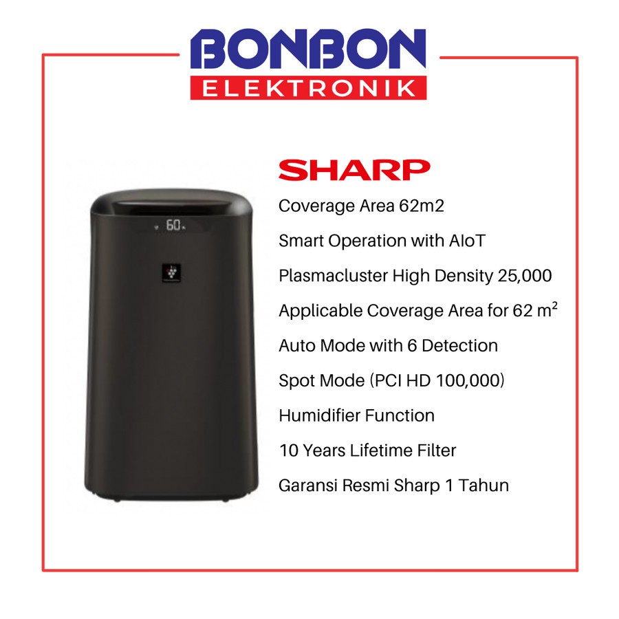 Sharp Air Purifier + Humidifier KI-L80Y-T Coverage Area 62m² AIoT