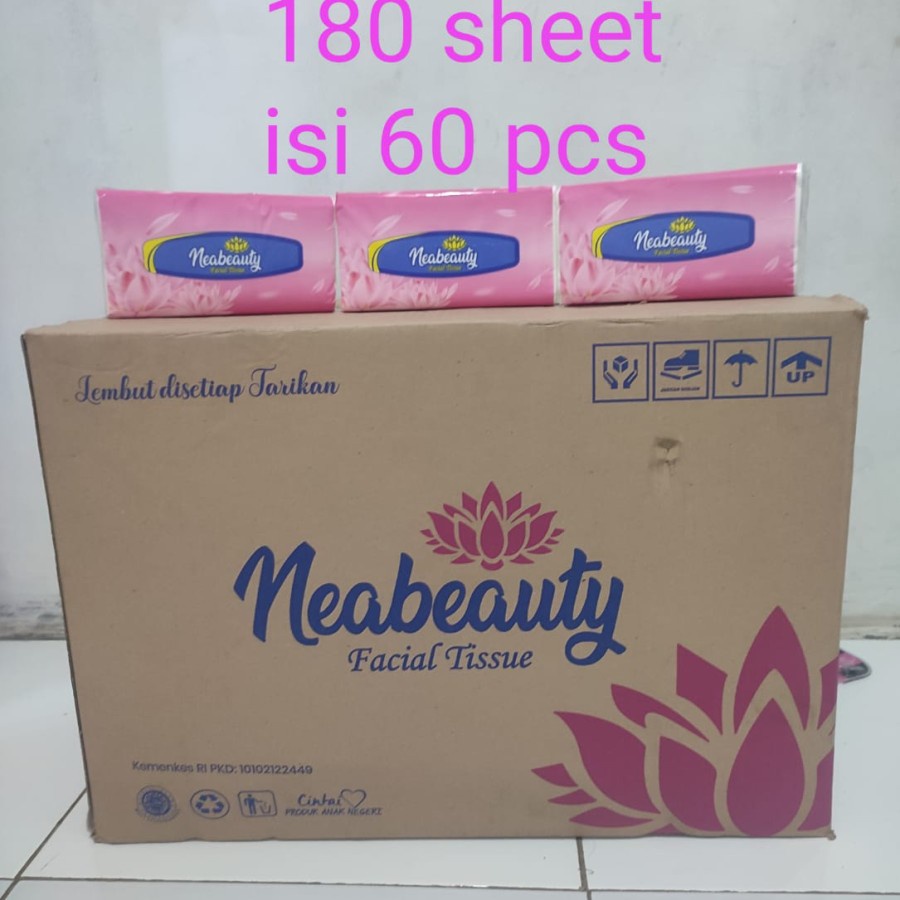 Tissue Neabeauty 1 Karton Isi 60 Pack Tisu 2 Ply 180 Sheet